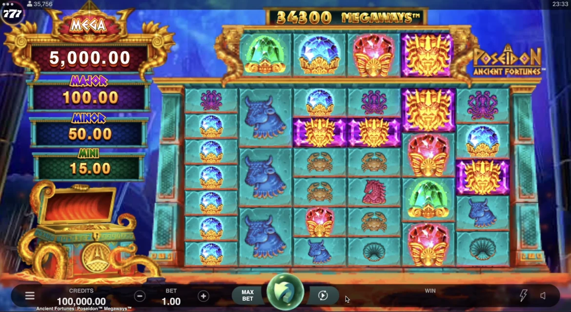 Ancient Fortunes Poseidon Megaways