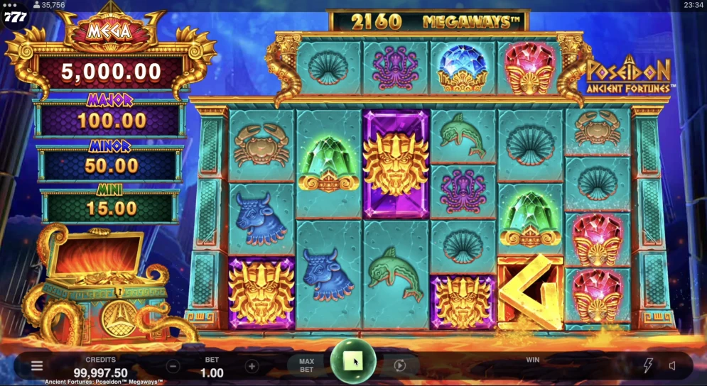 Ancient Fortunes Poseidon Megaways Slot