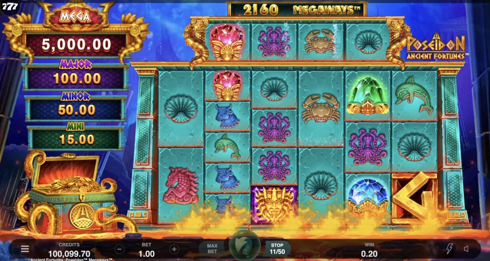 Ancient Fortunes Poseidon Megaways Slot